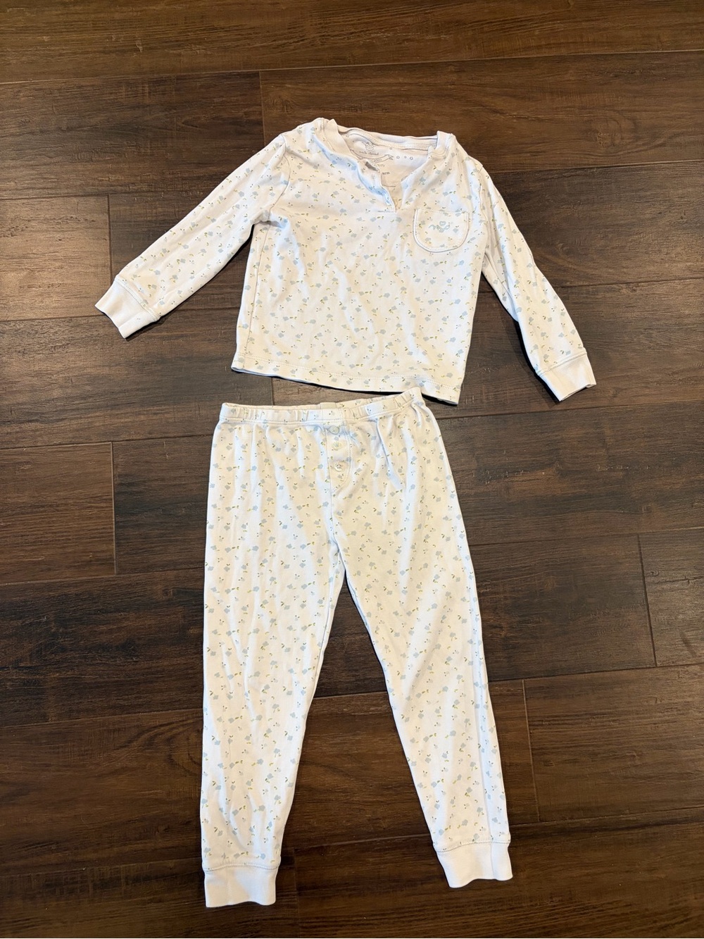 Marie-Chantal Organic Cotton Pajama Set Girls Size 4 Floral